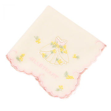 刺繍入りハンカチ　アイボリー