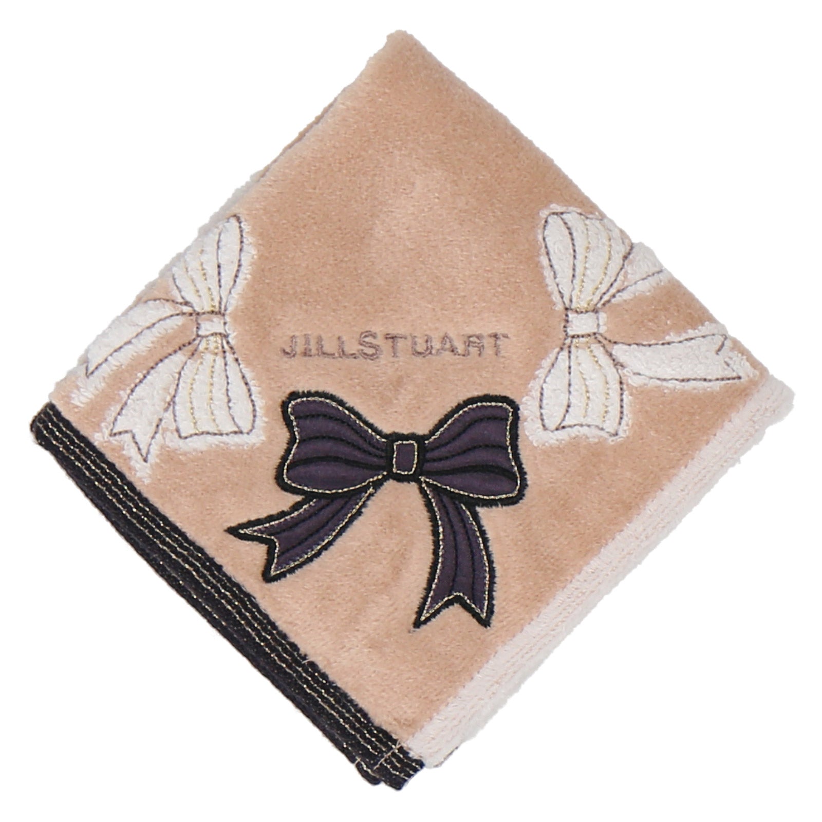 タオルハンカチ チューリップとリボン 18cm ハンドタオル バイカラー