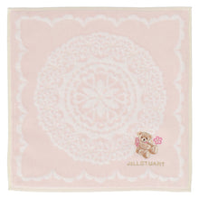 画像をギャラリービューアに読み込む, 【NEW】タオルハンカチ レース＆テディベア #092a　ピンク
