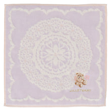画像をギャラリービューアに読み込む, 【NEW】タオルハンカチ レース＆テディベア #092b　サックス
