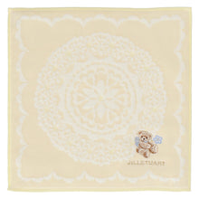 画像をギャラリービューアに読み込む, 【NEW】タオルハンカチ レース＆テディベア #092c　クリーム
