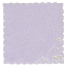 画像をギャラリービューアに読み込む, 【NEW】タオルハンカチ スカラップ小花刺繍 #092b　ライラック
