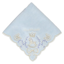 画像をギャラリービューアに読み込む, 【NEW】タオルハンカチ 木馬＆ラッキーチャーム #092b　ブルー
