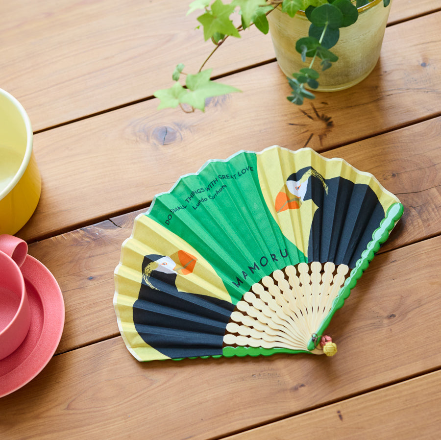 扇子 #110g グリーン エトピリカ – INTERMODE KAWABE