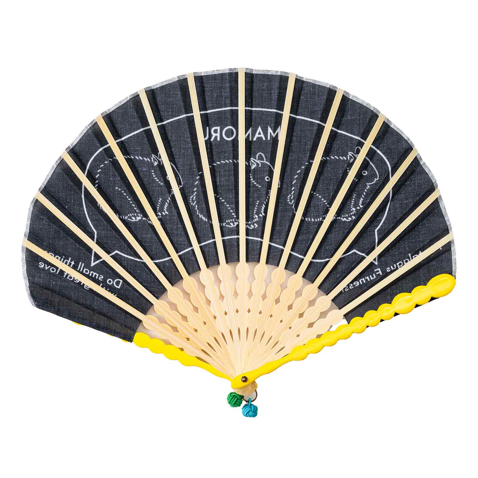 扇子 鉄扇8寸 尾形刀剣 TS-B 鉄の扇子 黒 袋付き 箱入り 京都