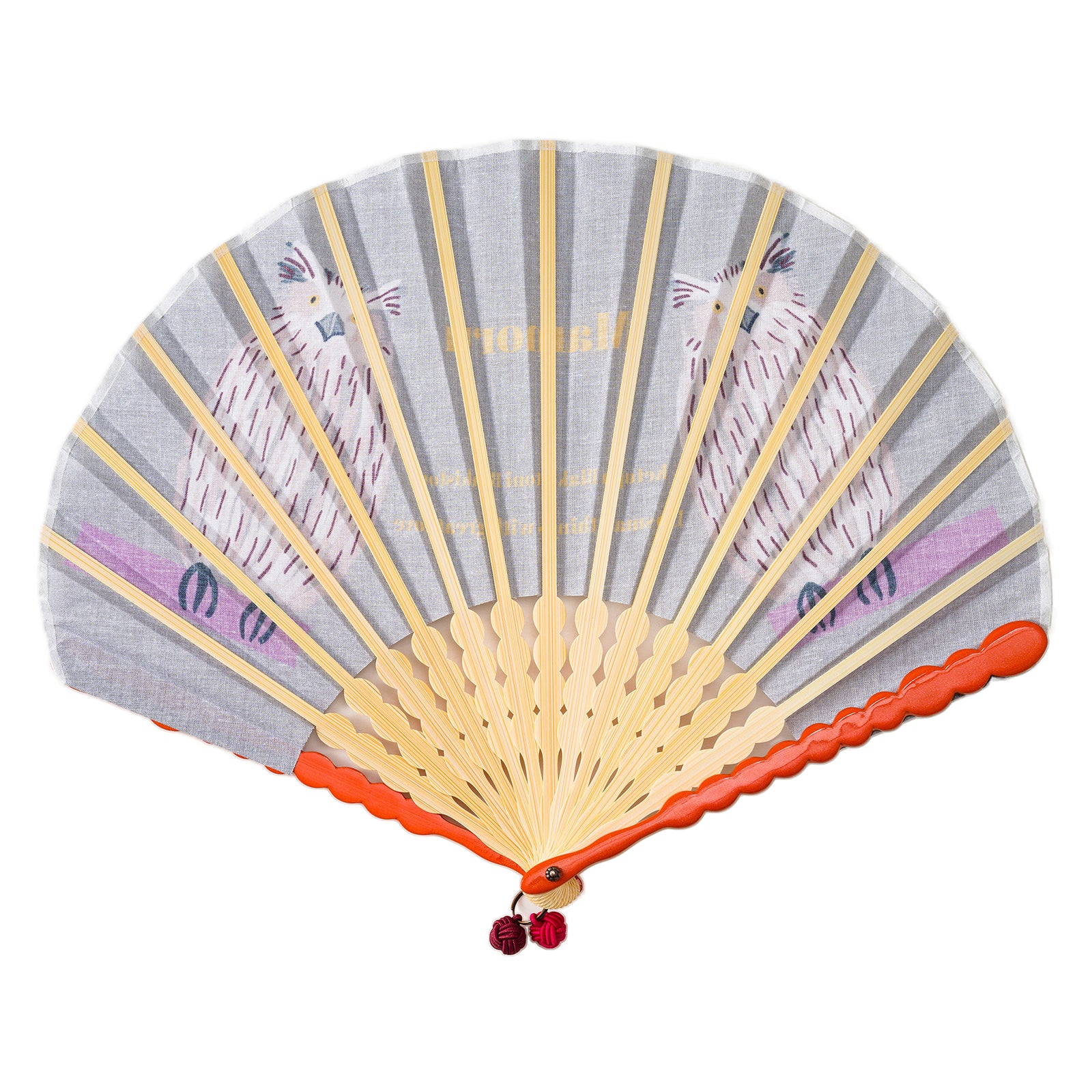 扇子 #110c グレー シマフクロウ – INTERMODE KAWABE