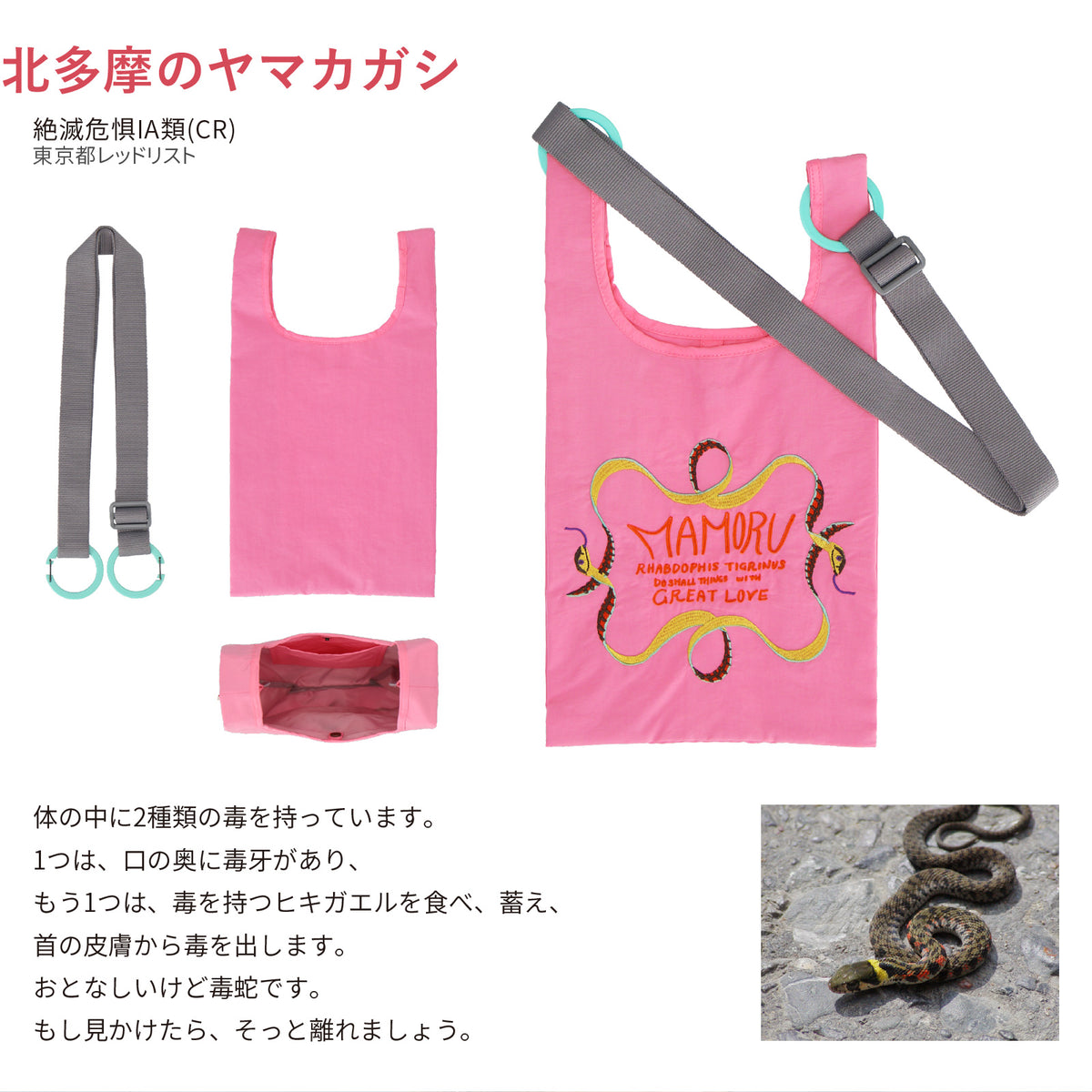 バッグ 小　北多摩のヤマカガシ