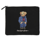 トートバッグ ポロベア デニム　ブラック