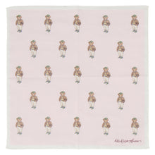 画像をギャラリービューアに読み込む, 【NEW】婦人プリントハンカチ #120a ポロベア ハンチング　ピンク
