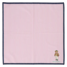 画像をギャラリービューアに読み込む, 【NEW】婦人プリントハンカチ #120a ポロベア ストライプ　ピンク
