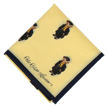 画像をギャラリービューアに読み込む, 【NEW】婦人プリントハンカチ #120b ポロベア ハンチング　イエロー
