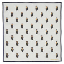 画像をギャラリービューアに読み込む, 【NEW】婦人プリントハンカチ #120c ポロベア ハンチング　アイボリー
