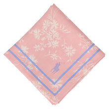画像をギャラリービューアに読み込む, 【NEW】婦人ラージプリントハンカチ #120a フローラル＆ポロポニー　ピンク
