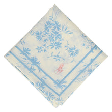画像をギャラリービューアに読み込む, 【NEW】婦人ラージプリントハンカチ #120b フローラル＆ポロポニー　アイボリー

