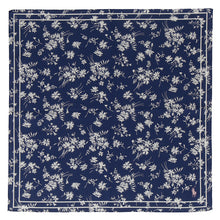 画像をギャラリービューアに読み込む, 【NEW】婦人プリントラージハンカチ #120c フローラル＆ポロポニー 　ネイビーブルー
