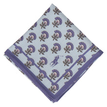 画像をギャラリービューアに読み込む, 【NEW】婦人ラージプリントハンカチ #120a プロバンスフラワー　スカイブルー
