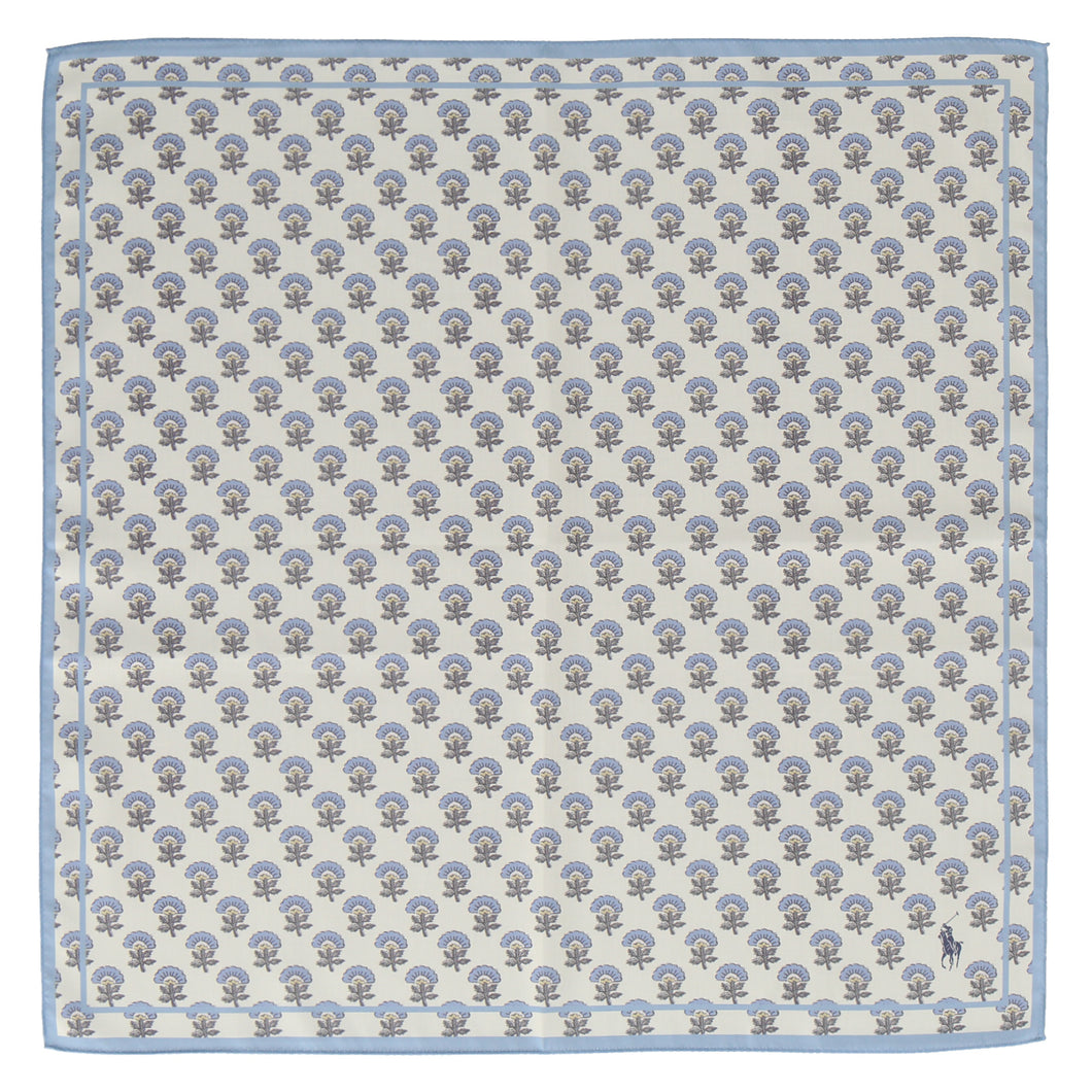 【NEW】婦人ラージプリントハンカチ #120b プロバンスフラワー　アイボリー