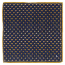 画像をギャラリービューアに読み込む, 【NEW】婦人ラージプリントハンカチ #120c プロバンスフラワー　ネイビーブルー
