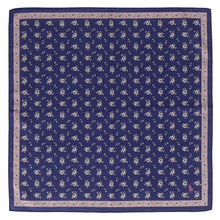 画像をギャラリービューアに読み込む, 【NEW】婦人ラージプリントハンカチ #120a プロバンスフラワー　ネイビーブルー
