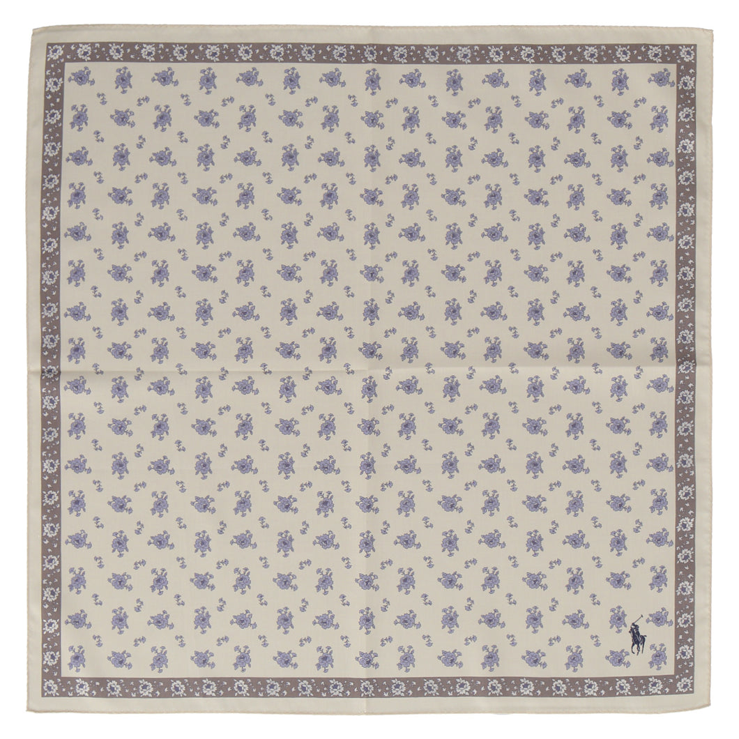 【NEW】婦人ラージプリントハンカチ #120c プロバンスフラワー　ベージュ