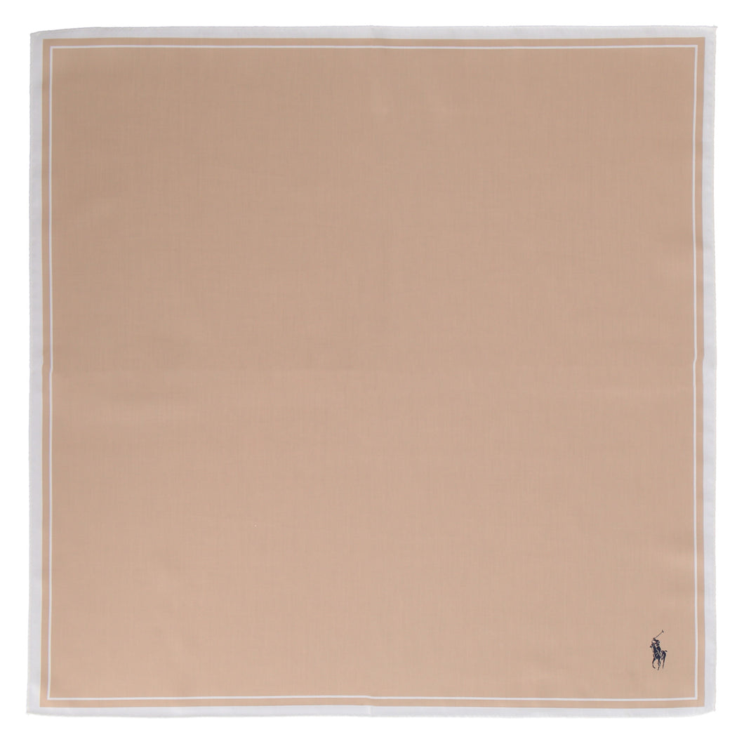 【NEW】ラージプリントハンカチ カラーズ #120d　ベージュ