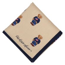 画像をギャラリービューアに読み込む, 【NEW】婦人ラージプリントハンカチ #120b ポロベア　ベージュ
