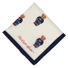 画像をギャラリービューアに読み込む, 【NEW】婦人ラージプリントハンカチ #120c ポロベア　アイボリー
