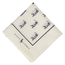 画像をギャラリービューアに読み込む, 【NEW】紳士プリントハンカチ #121b 　アイボリー
