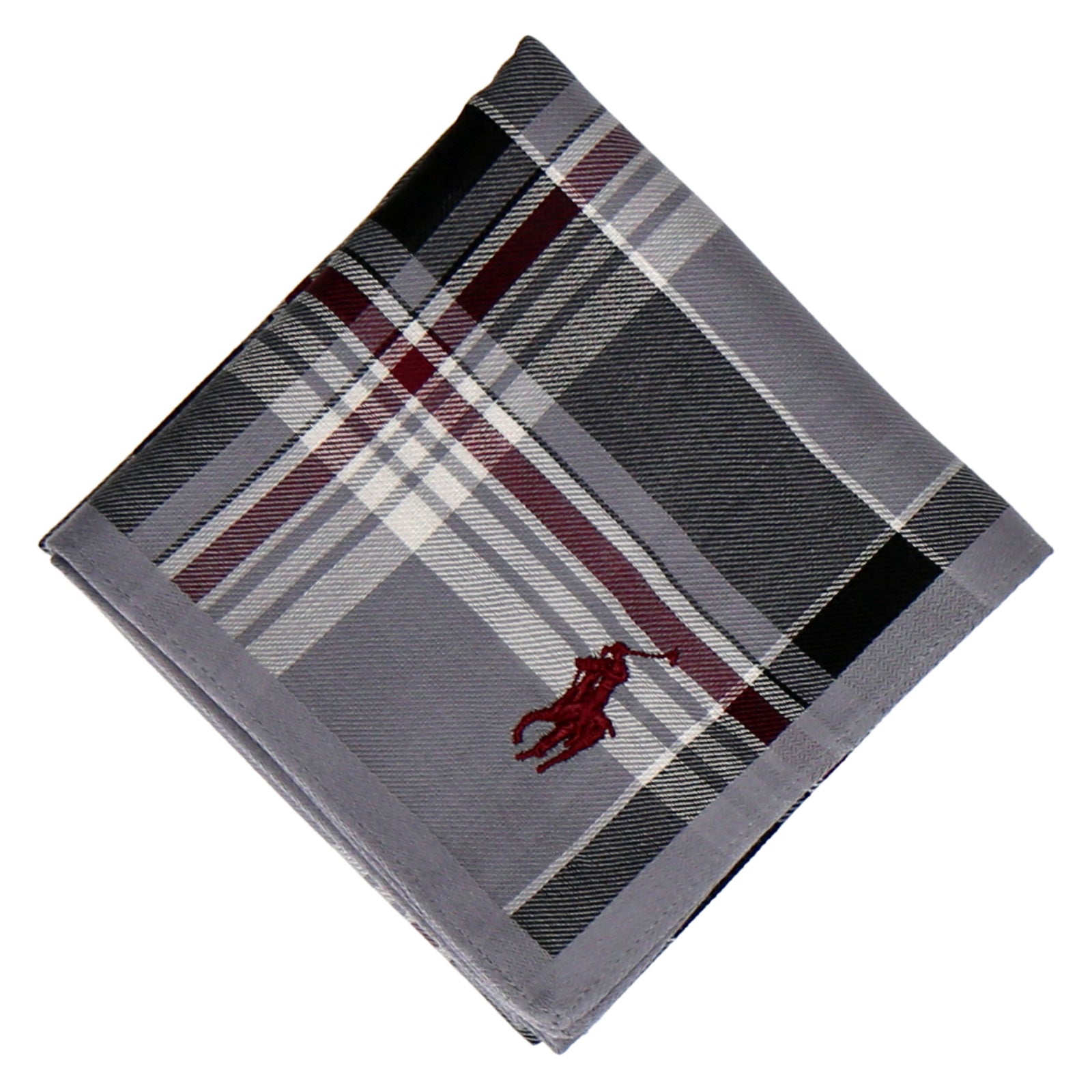 紳士先染ハンカチ #122c ポロポニー グレー – INTERMODE KAWABE