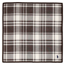 画像をギャラリービューアに読み込む, 紳士先染ハンカチ #122b ポロポニー　ダークブラウン
