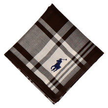 画像をギャラリービューアに読み込む, 紳士先染ハンカチ #122b ポロポニー　ダークブラウン
