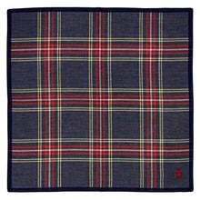 画像をギャラリービューアに読み込む, 【NEW】紳士先染ハンカチ チェック ♯122a ポロポニー　ネイビーブルー

