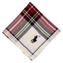 画像をギャラリービューアに読み込む, 【NEW】紳士先染ハンカチ #122b ポロポニー　アイボリー
