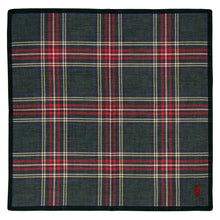 画像をギャラリービューアに読み込む, 【NEW】紳士先染ハンカチ チェック #122c ポロポニー　ダークグリーン
