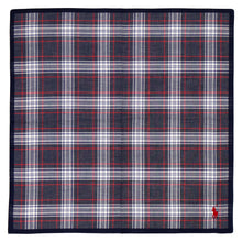 画像をギャラリービューアに読み込む, 【NEW】紳士先染ハンカチ #122a ポロポニー　ネイビーブルー
