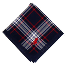 画像をギャラリービューアに読み込む, 【NEW】紳士先染ハンカチ #122a ポロポニー　ネイビーブルー
