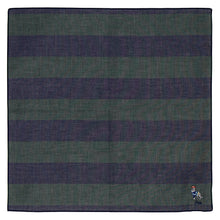 画像をギャラリービューアに読み込む, 【NEW】紳士先染ハンカチ #122c ドッグ　ダークグリーン
