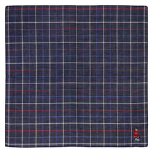 画像をギャラリービューアに読み込む, 【NEW】紳士先染ハンカチ #122a ドッグ　ネイビーブルー
