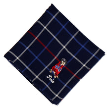 画像をギャラリービューアに読み込む, 【NEW】紳士先染ハンカチ #122a ドッグ　ネイビーブルー
