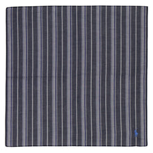 画像をギャラリービューアに読み込む, 【NEW】紳士先染ハンカチ ストライプ ポロポニー　ネイビーブルー
