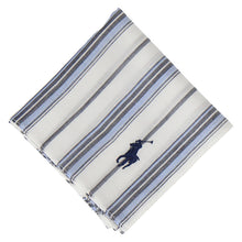 画像をギャラリービューアに読み込む, 【NEW】紳士先染ハンカチ ストライプ ポロポニー　アイボリー
