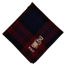 画像をギャラリービューアに読み込む, 【NEW】紳士先染ハンカチ #122c ポロベア　ワイン
