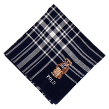 画像をギャラリービューアに読み込む, 【NEW】紳士先染ハンカチ #122a ポロベア　ネイビーブルー
