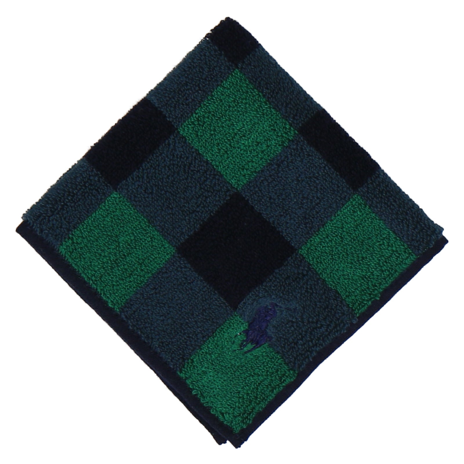 NEW】紳士ミニタオル バッファローチェック ポロポニー ダークグリーン