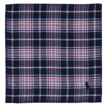 画像をギャラリービューアに読み込む, 【NEW】紳士ミニタオル ガーゼ＆パイル チェック ポロポニー　ネイビーブルー
