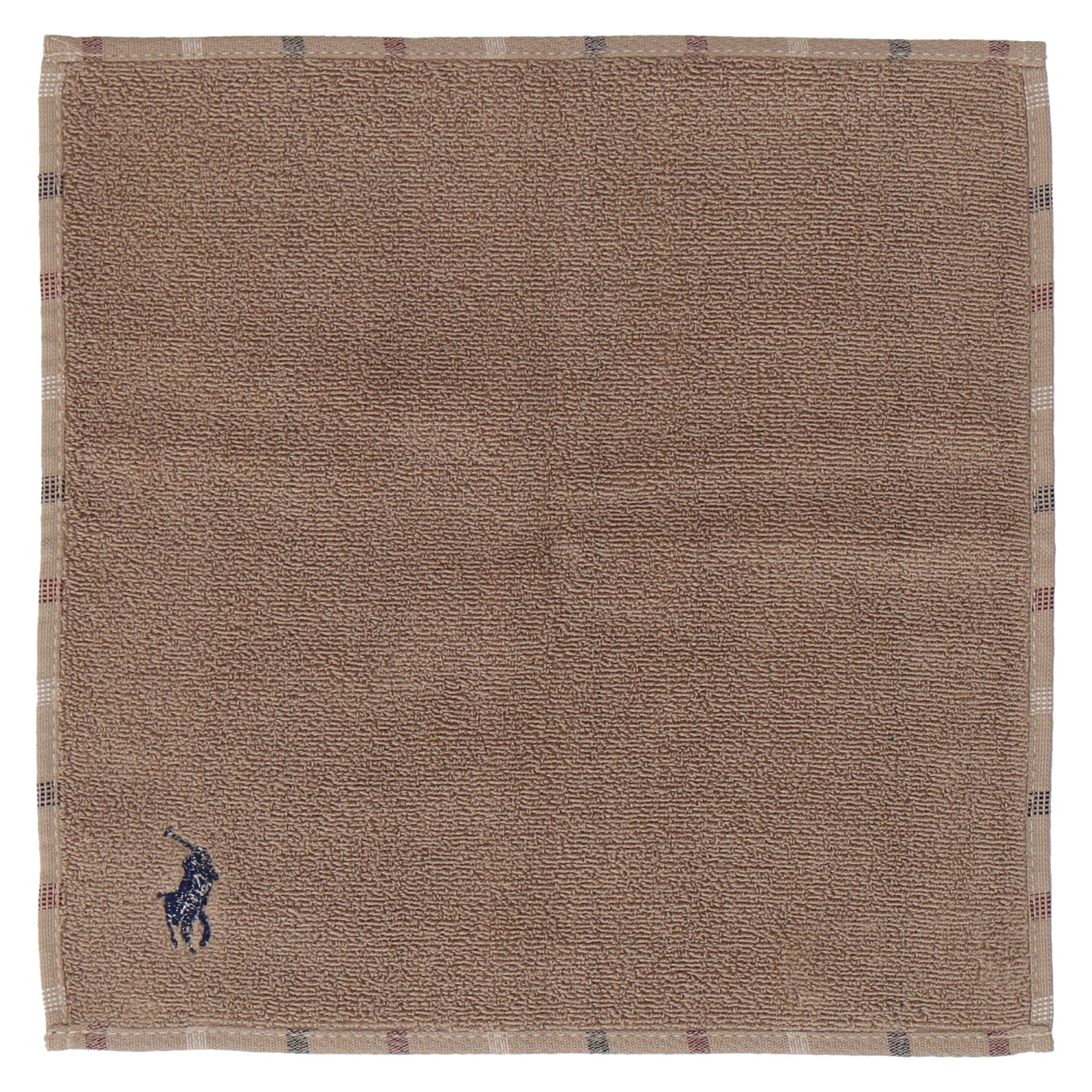 ミニタオル ガーゼ&パイル ウィンドウペンチェック ポロポニー　ベージュ
