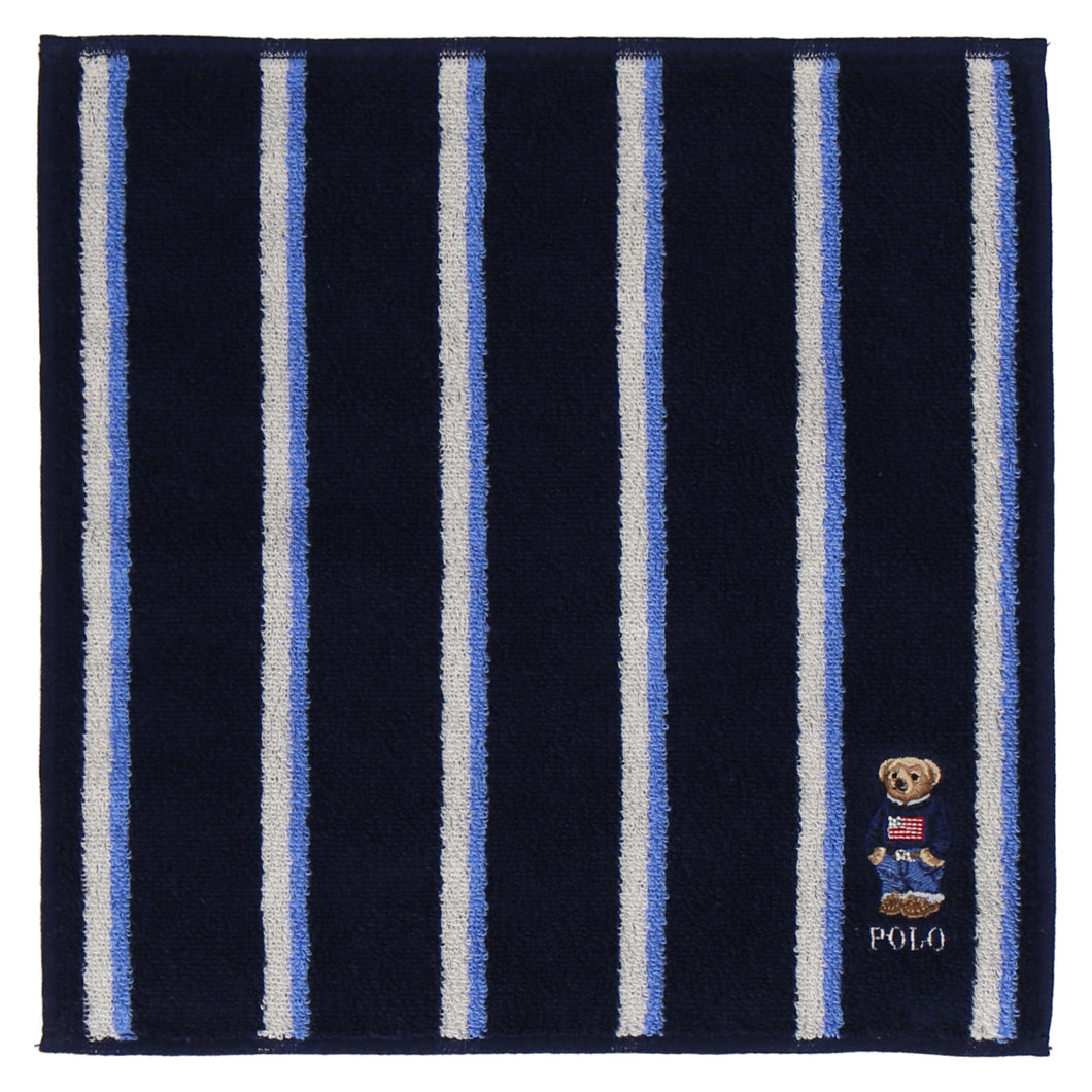 【NEW】紳士ミニタオル #127a ポロベア　ネイビーブルー