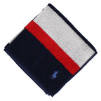 ラージタオル ライン ポロポニー　ネイビーブルー