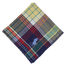 画像をギャラリービューアに読み込む, 【NEW】婦人ガーゼ＆パイルミニタオル タータンチェック ポロポニー　ネイビーブルー
