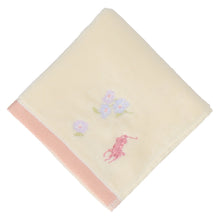 画像をギャラリービューアに読み込む, 【NEW】婦人ミニタオル フラワー刺繍＆ポロポニー　アイボリー

